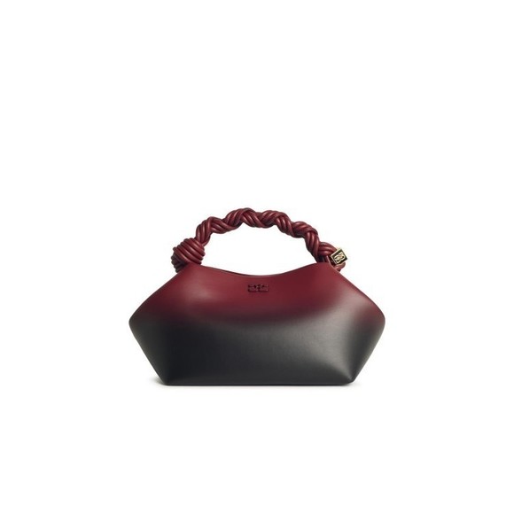 Ganni Small  Bou Bag In Red Shaded Leather Blend - NWT - Picture 1 of 3